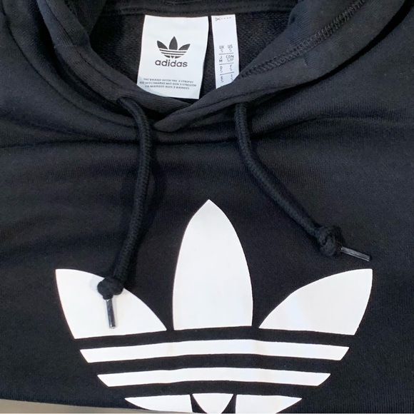 Adidas Originals Trefoil Black Hoodie Sz Small - Picture 4 of 8